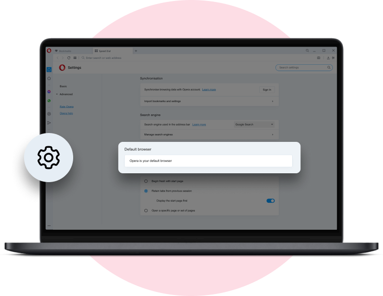 
    Set your default browser
